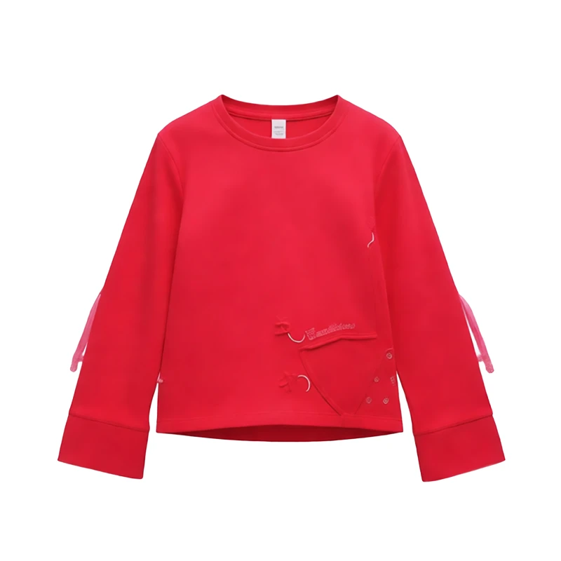 بلوز آستین بلند یقه گرد دخترانه مدل لوپیانو