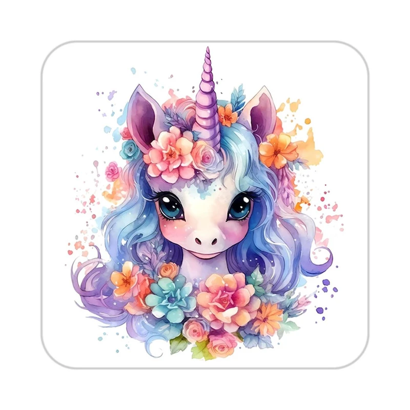 زیر لیوانی کاکتی طرح اسب تک شاخ و یونیکورن مدل mp30546