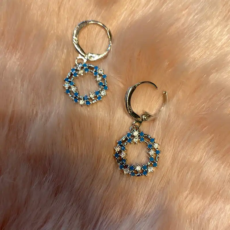 نیم ست زنانه زد جی جولری مدل دایره نگین