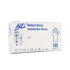 دستکش نیتریل اچ دی مدل L10 سایز بزرگ بسته 100 عددی