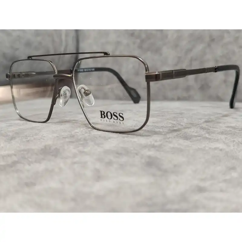 فریم عینک طبی مدل خلبانی بدنه فلزی دسته فنری کد 0383