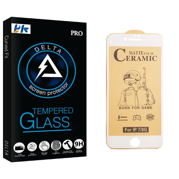 محافظ صفحه نمایش سرامیکی پی کی مدل Delta Glass مناسب برای گوشی موبایل اپل iPhone 7