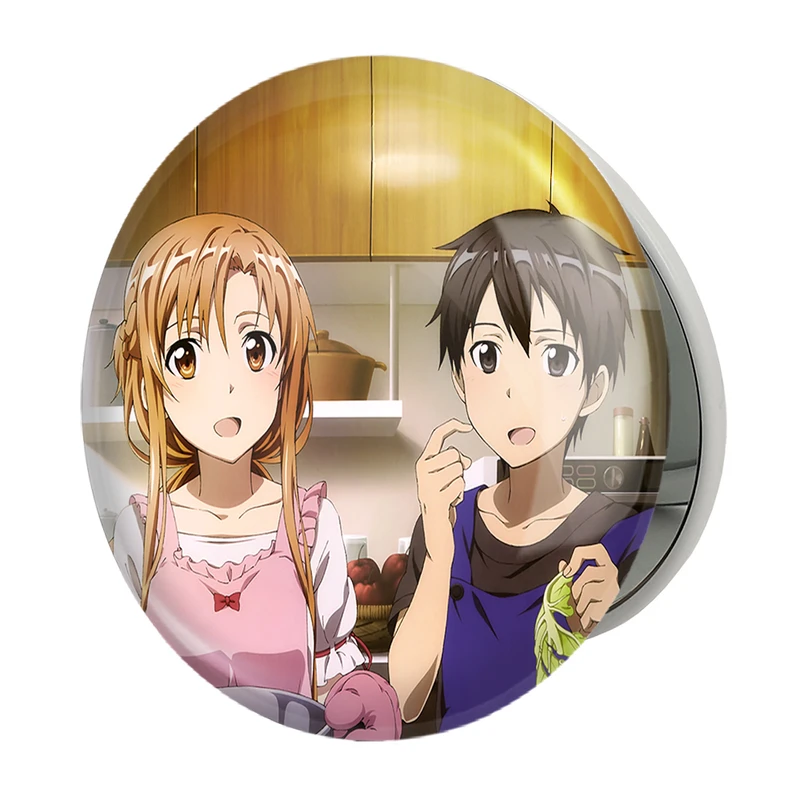 آینه جیبی خندالو طرح انیمه هنر شمشیر زنی مدل تاشو کد 12070 