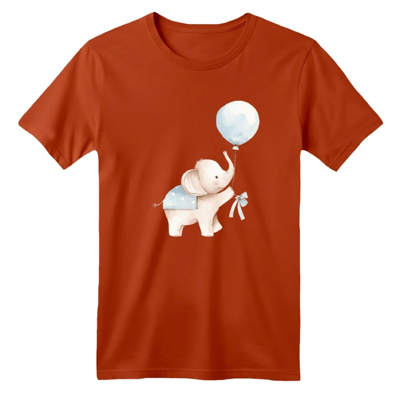 تی شرت آستین کوتاه بچگانه مدل فیل و بادکنک