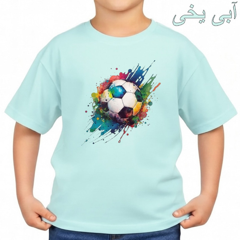 تی‌شرت آستین کوتاه بچگانه مدل فوتبال کد v1 