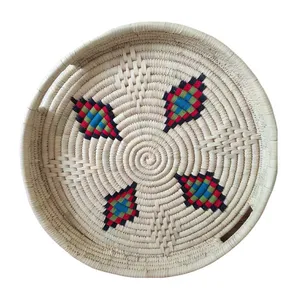 سینی حصیری مدل دسته مخفی