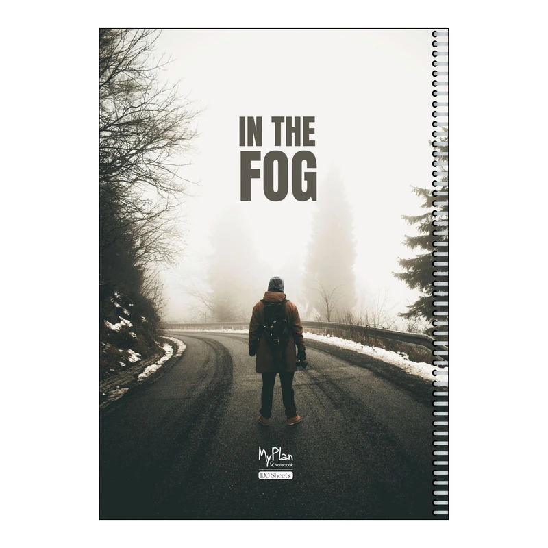 دفتر مشق 100 برگ مای پلن طرح ابر مدل صفحات شماره‌دار کد F1702