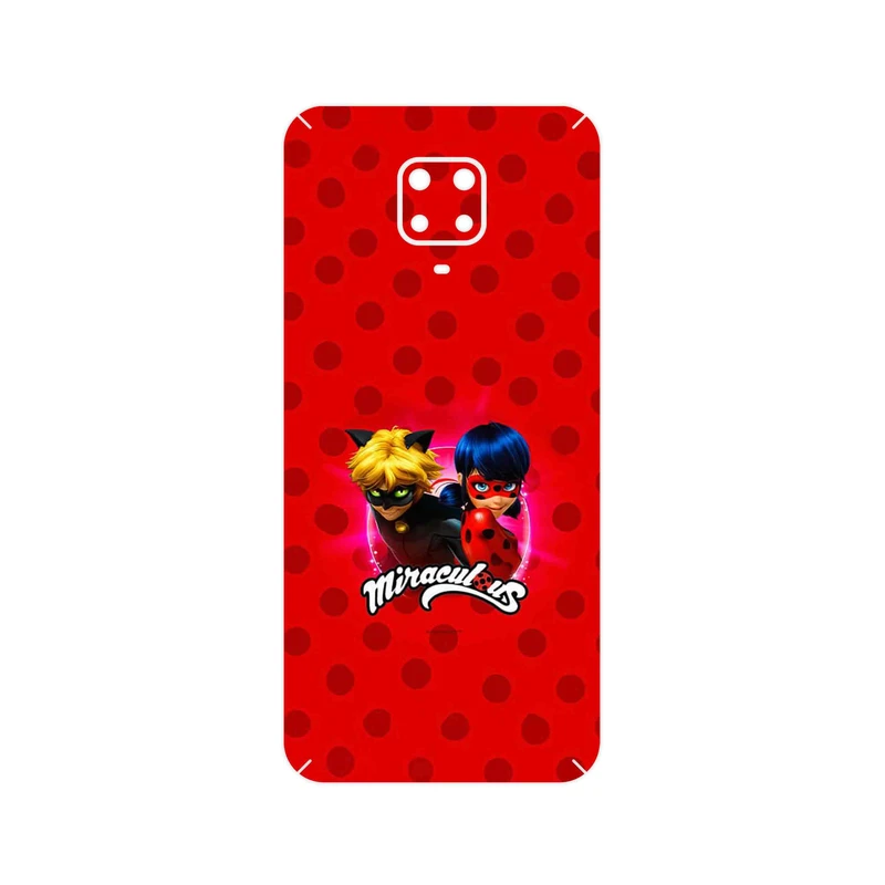 برچسب پوششی ماهوت مدل Ladybug and Cat Noir مناسب برای گوشی موبایل شیائومی Redmi Note 9 Pro