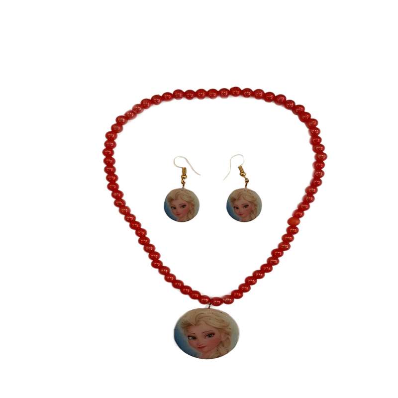 نیم ست دخترانه کد T1 طرح فیروزن