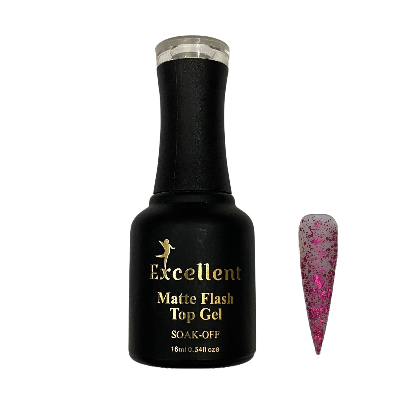 تاپ ژل ناخن اکسلنت مدل فلش مات شماره MF08