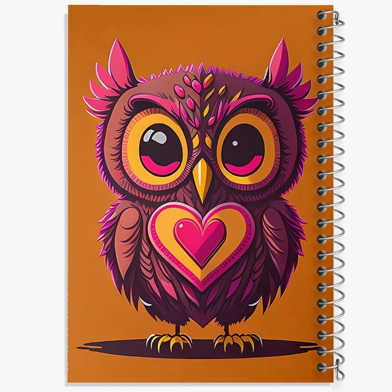 دفتر مشق 50 برگ خندالو طرح جغد کد F2915