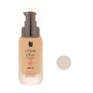 کرم پودر مایع SPF15 مارین رز مدل ویتامین E شماره 110 مناسب برای انواع پوست حجم 40 میلی‌لیتر