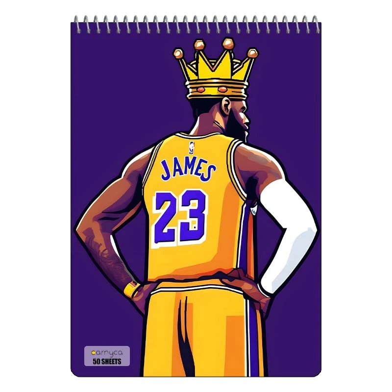 دفتر نقاشی 50 برگ سیمی کارنیکا طرح لیکرز Lakers کد 77510