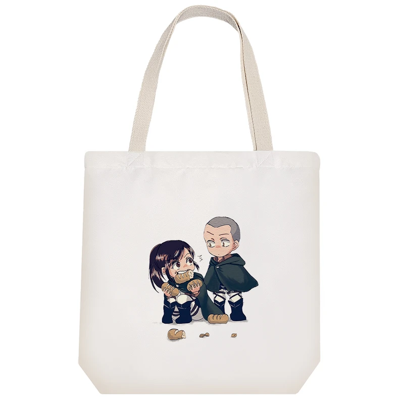 ساک خرید خندالو مدل ساشا و کانی انیمه اتک آن تایتان Attack on Titan کد 1493