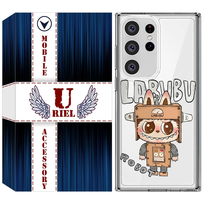 کاور یوریل مدل Clear کد 121 طرح لبوبو Labubu مناسب برای گوشی موبایل سامسونگ Galaxy S23 Ultra