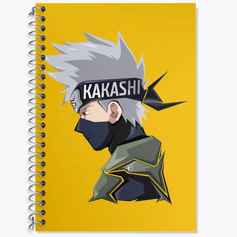 دفتر زبان 50 برگ خندالو مدل دو خط طرح کاکاشی سنسه انیمه ناروتوNaruto کد 11241