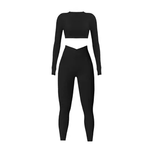 ست نیم تنه و لگینگ ورزشی زنانه مدل M5138