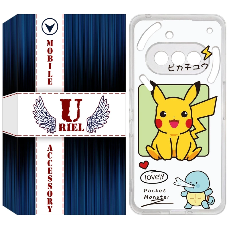 کاور یوریل مدل Clear کد 28 طرح پوکمون مناسب برای گوشی موبایل ناتینگ فون  Phone 3a
