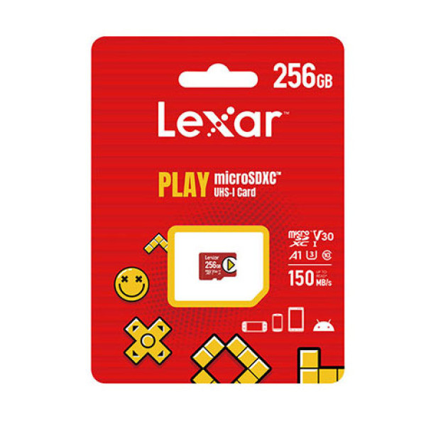 کارت حافظه microSDXC لکسار مدل PLAY کلاس 10 U3 استاندارد UHS-I سرعت 150MBps ظرفیت 256 گیگابایت
