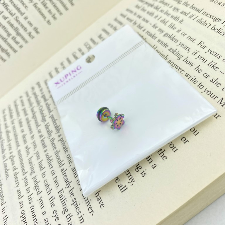 پیرسینگ گوش زنانه ژوپینگ مدل برف کد P4049