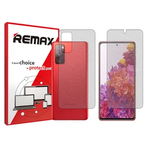 Remix matte screenprotector HyMTT model suitable for Samsung Galaxy S20 FE mobile phones along with the back of the phone