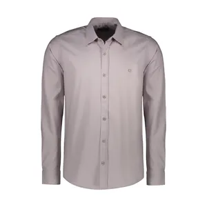 پیراهن آستین بلند مردانه دیورسو مدل شانلی رنگ طوسی