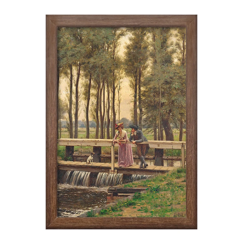 تابلو خندالو طرح نقاشی محل امتحان اثر ادموند بلر لیتون کد F12473