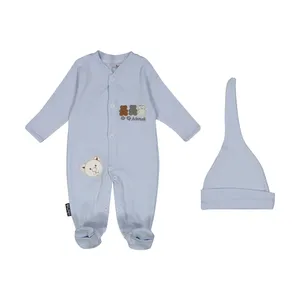 ست سرهمی و کلاه نوزادی آدمک مدل 2171190-54