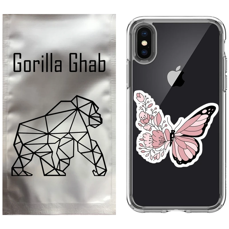 کاور گوریلا قاب مدل CLG کد 98 طرح پروانه مناسب برای گوشی موبایل اپل iPhone X / XS
