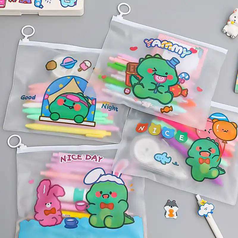 پوشه مدل زیپ دار طرح دایناسور کد 140112 مجموعه 4 عددی