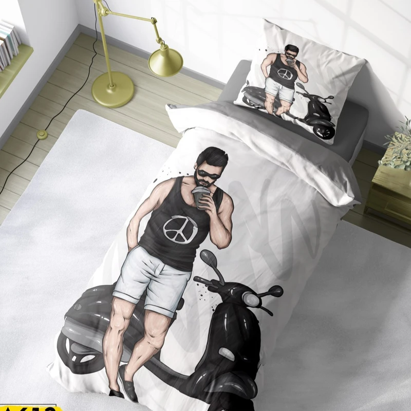 سرویس خواب تک نفره 4 تکه مدل پسرانه کد ۱۵۹۳