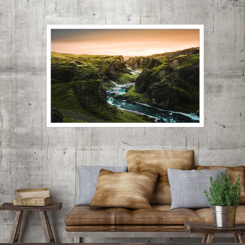 تابلو نوری بکلیت طرح دره سبز ایسلند مدل W-MO1479