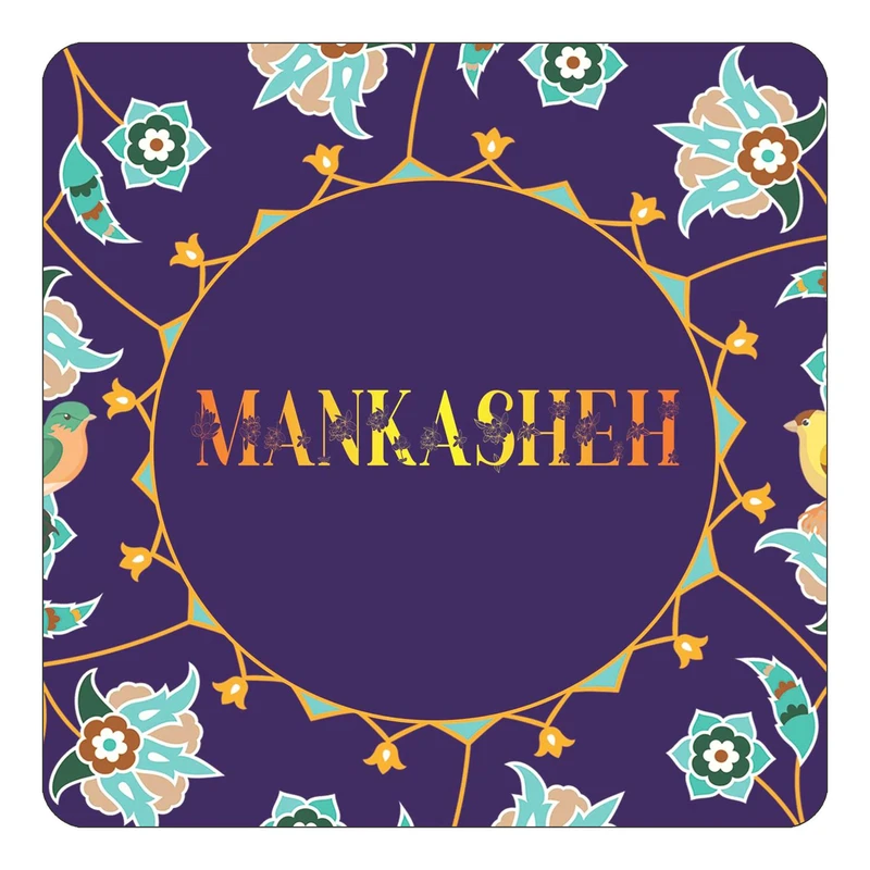 مگنت کاکتی طرح اسم منکشه mankasheh مدل گل و بلبل کد mg15122