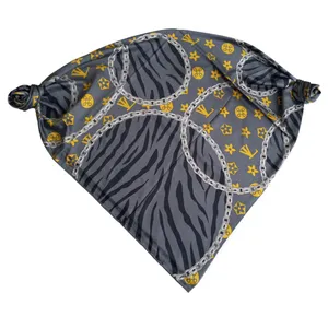 روسری زنانه مدل ساتن ابریشم زبرا زنجیره ای کد 34