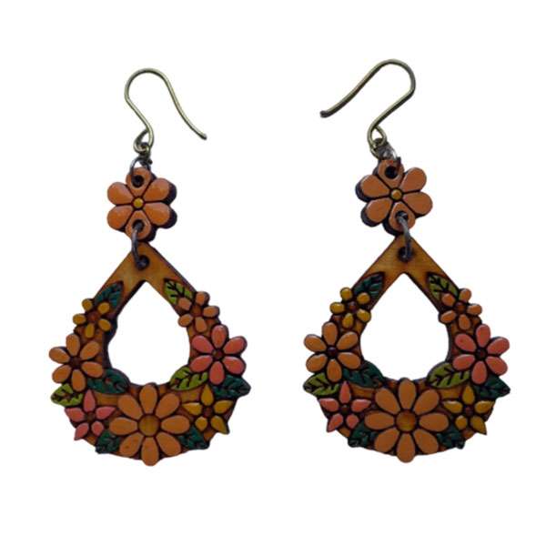 گوشواره زنانه مدل گل های بهاری طرح اشک کد EP015 گوشواره زنانه مدل گل های بهاری طرح اشک کد EP015