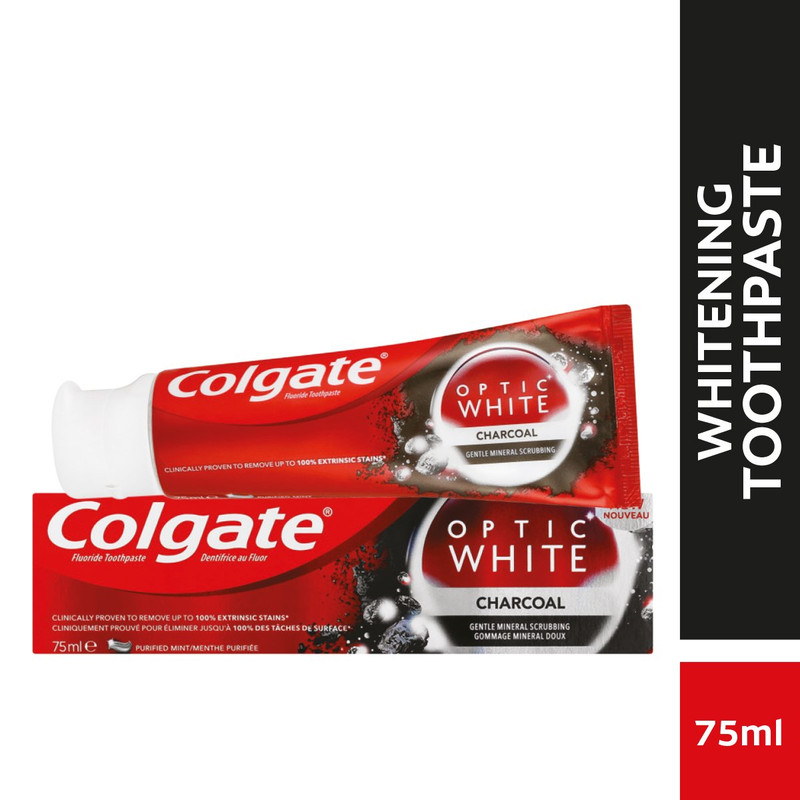 خمیر دندان کلگیت سری Optic White مدل CHARCOAL حجم 75 میلی لیتر خمیر دندان کلگیت سری Optic White مدل CHARCOAL حجم 75 میلی لیتر