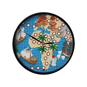 ساعت دیواری مدوپد طرح قاره‌ها مدل mod00174