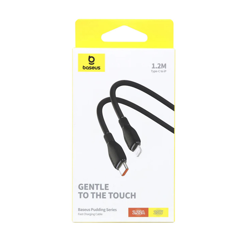 کابل تبدیل USB-C به لایتنینگ بیسوس مدل Pudding Series Gentle 20W طول 120 سانتی متر