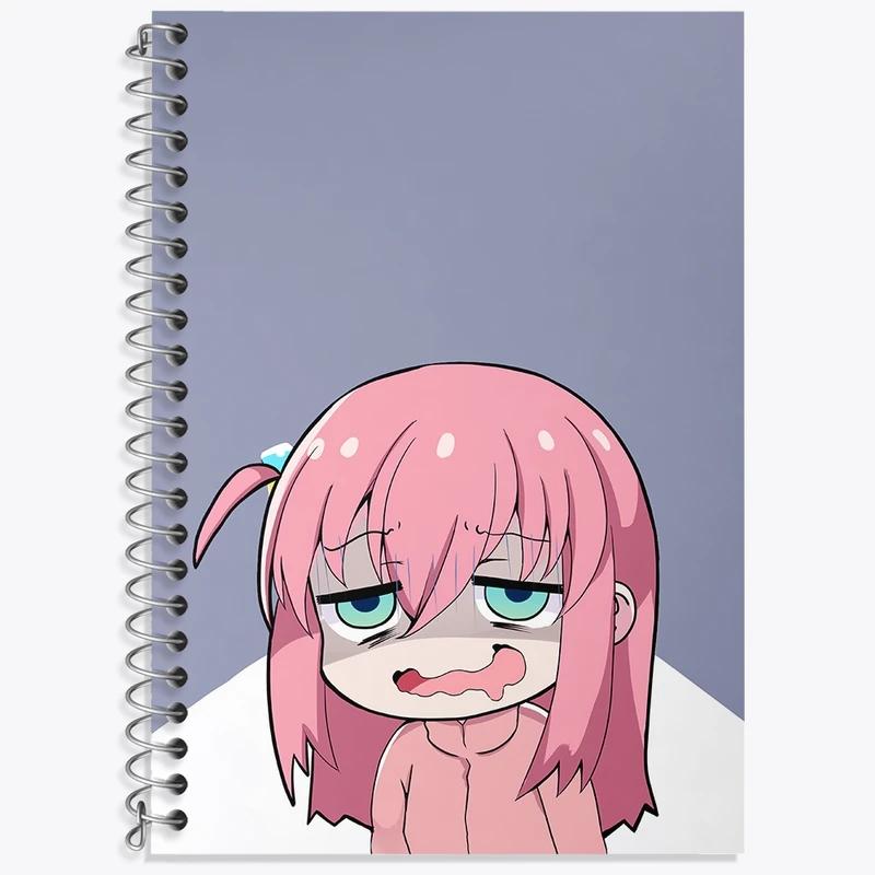 دفتر زبان 50 برگ خندالو مدل سه خط طرح انیمه بوچی راک کد 31236