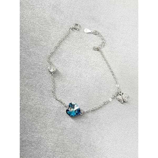 دستبند نقره زنانه سواروسکی مدل قلب و پروانه خاص کد 10836 دستبند نقره زنانه سواروسکی مدل قلب و پروانه خاص کد 10836