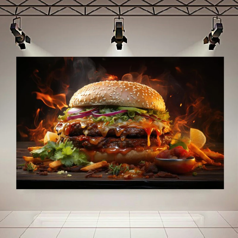 پوستر طرح دوبل برگر کد AR303191