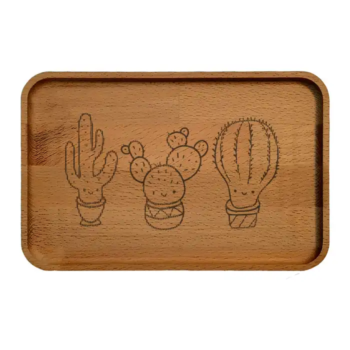 سینی چوبی مدل کاکتوس 5519