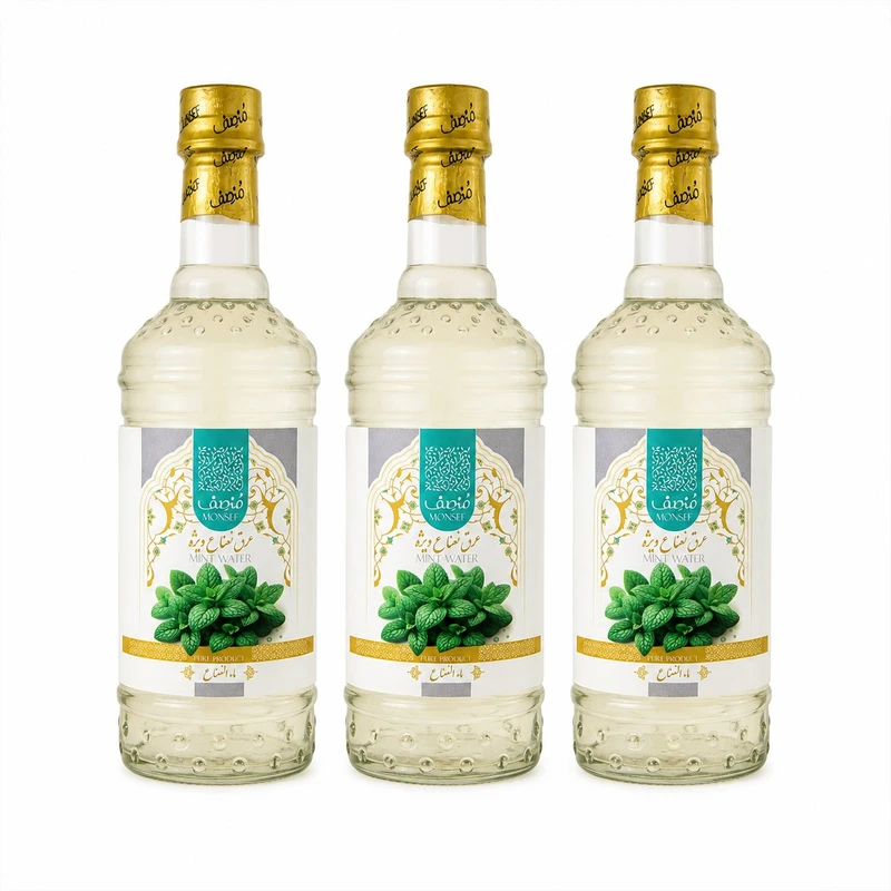 عرق نعنا ویژه دو آتیشه منصف - 1 لیتر بسته 3 عددی