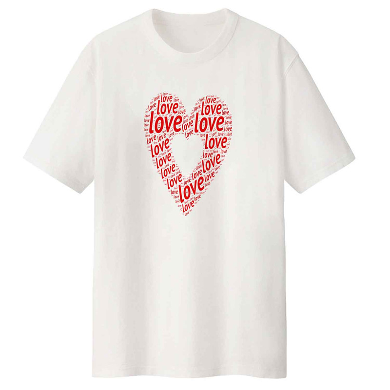 تی شرت لانگ آستین کوتاه زنانه مدل قلب کد LL 69 S