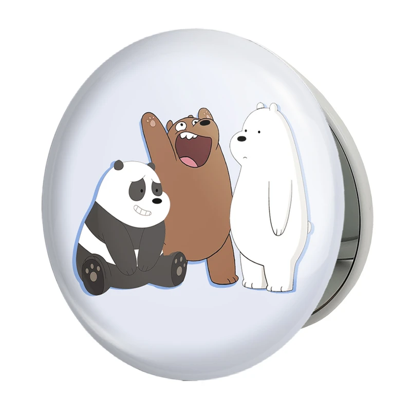 آینه جیبی خندالو طرح انیمیشن سه خرس کله پوک مدل تاشو کد 27649 