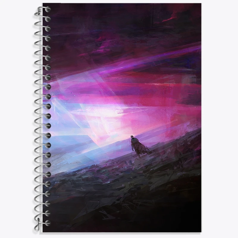 دفتر زبان 50 برگ خندالو مدل سه خط طرح فضانورد کد F1180