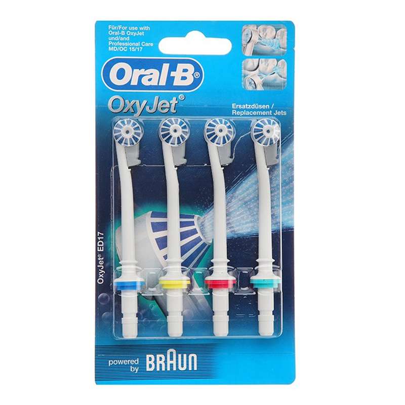 سری یدک مسواک برقی اورال-بی مدل ED 17-4 Oxyjet بسته 4 عددی