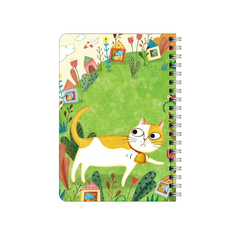 دفترچه یادداشت بامبیلیپ مدل چوبی طرح گربه و خونه موش ها کد 3535831