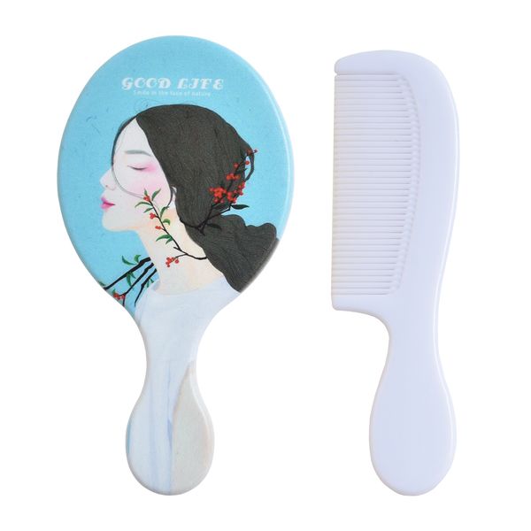 ست شانه و آینه کودک طرح دختر کد 004