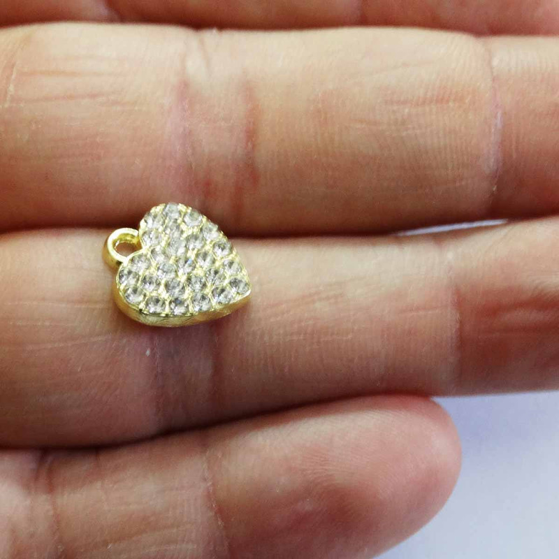 آویز گردنبند زنانه مدل قلب نگین دار  کد AG 1000